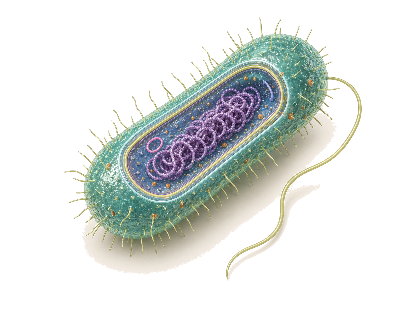 3D render of a Bacteria Cell