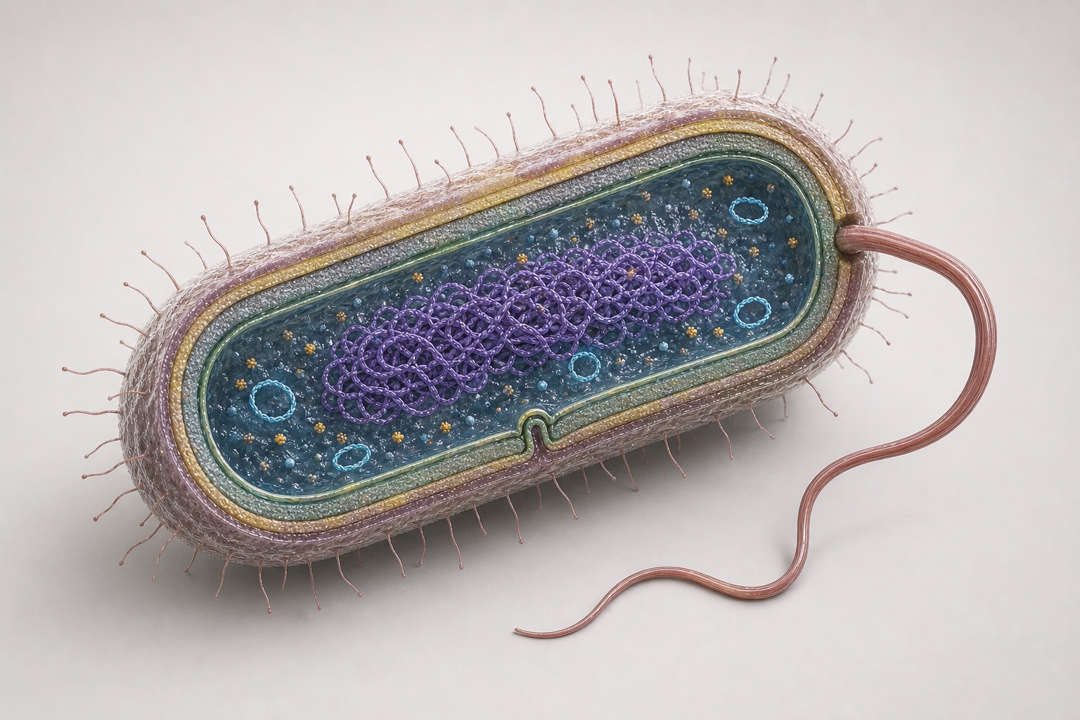 Teaching illustration: Bacterial Cell Structure