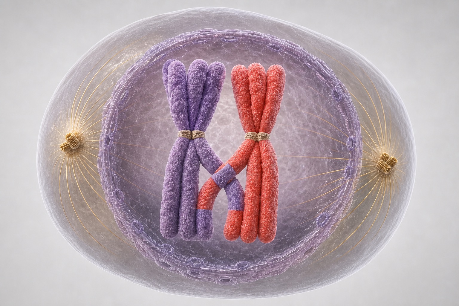 Teaching illustration: Meiosis and Homologous Chromosome Crossing Over