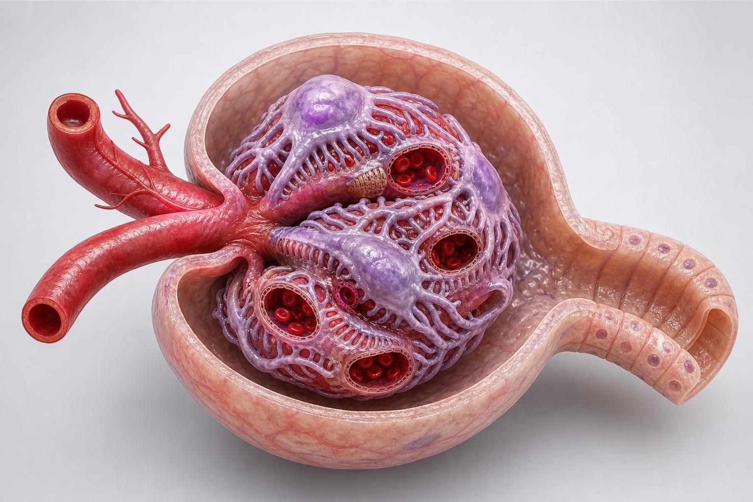 Teaching illustration: Glomerulus and Filtration