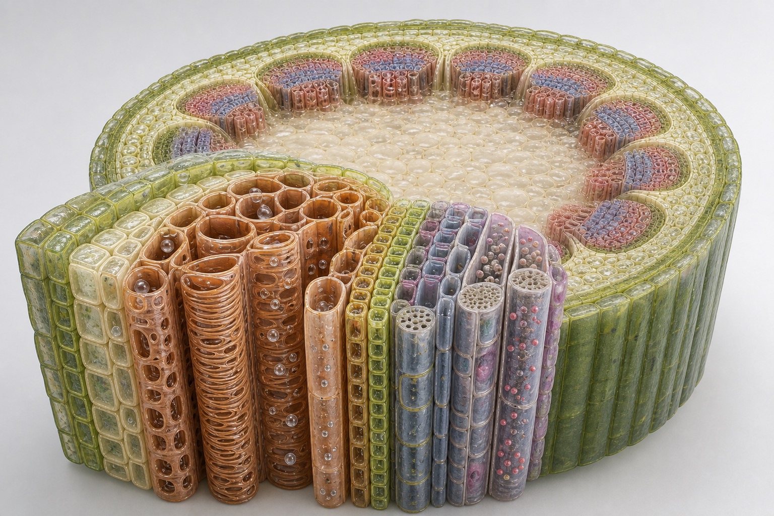 Teaching illustration: Plant Vascular Bundle Transport